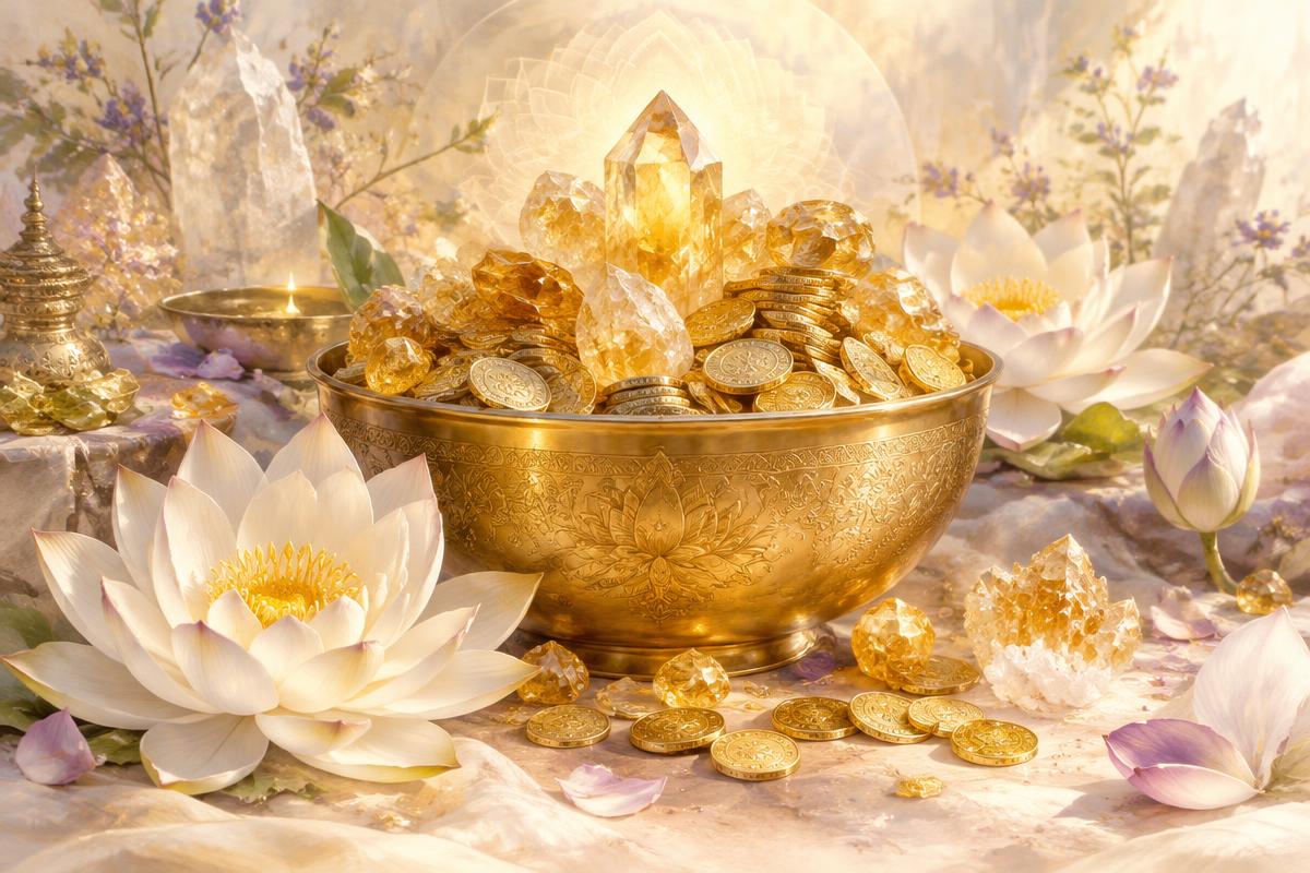 Golden abundance symbolism representing greater ease with money